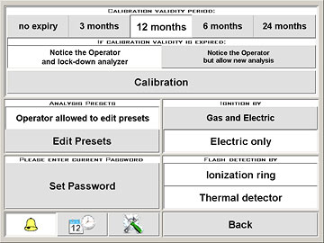 OilLab 600, Pensky Martens, Password Protection